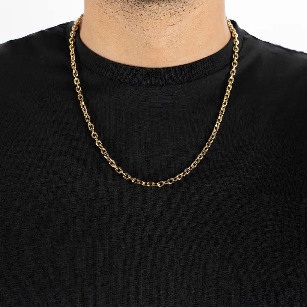 5mm Gold Cable Link Chain
