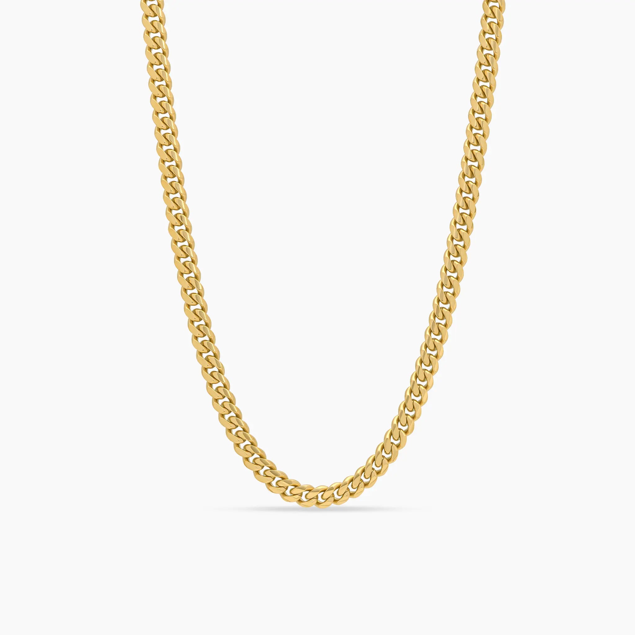 8mm Gold Miami Cuban Chain