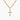 Gold Diamond CZ Micro Cross Necklace