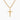 Gold Stainless Steel Crucifix Necklace