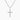Silver Diamond CZ Cross Necklace