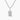 Silver Diamond CZ Jesus Piece Necklace