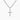 Silver Diamond CZ Micro Cross Necklace