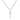 White Gold Diamond CZ Dagger Pendant Necklace